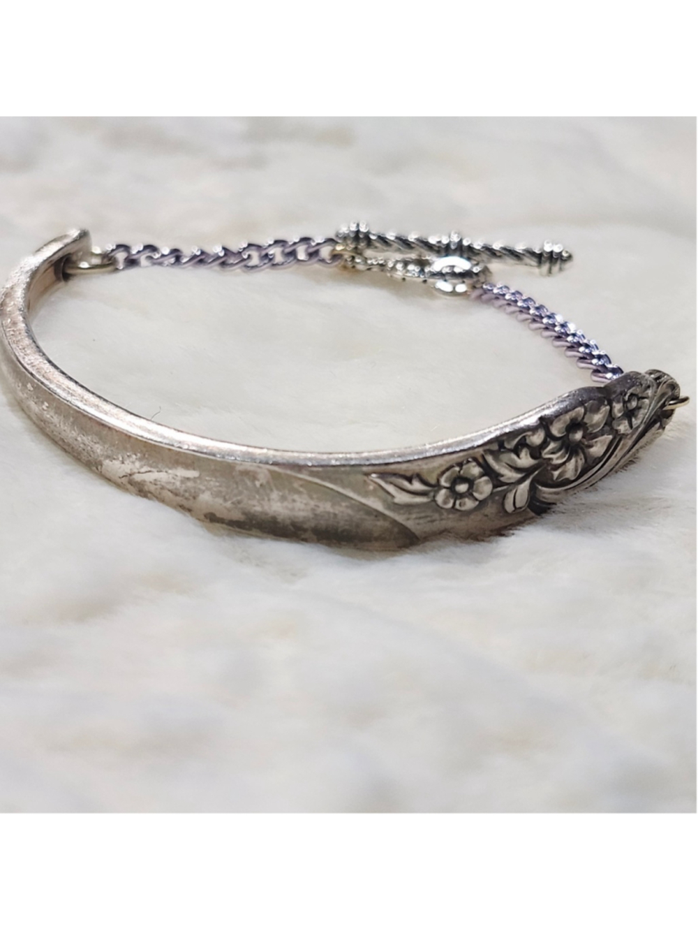 Oneida "Evening Star" silverplate Bracelet 1950s Vintage Jewelry aged look